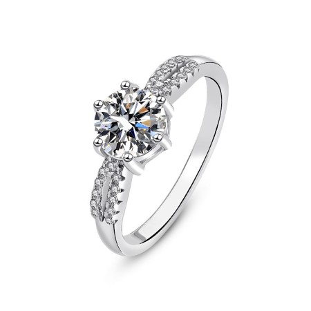 1 carat moissanite diamond ring