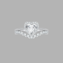 Heart Moissanite 925 Sterling Silver Ring