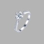 Moissanite Solitaire Ring 925 Sterling Silve