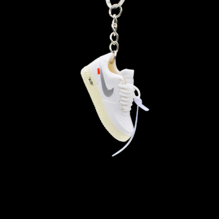 3D Sneaker Keychain Air Force 1  OW White