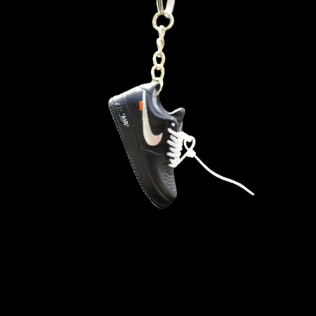 3D Sneaker Keychain Air Force 1 OW Black