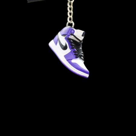 3D Sneaker Keychain AJ1 Court Purple 1.0